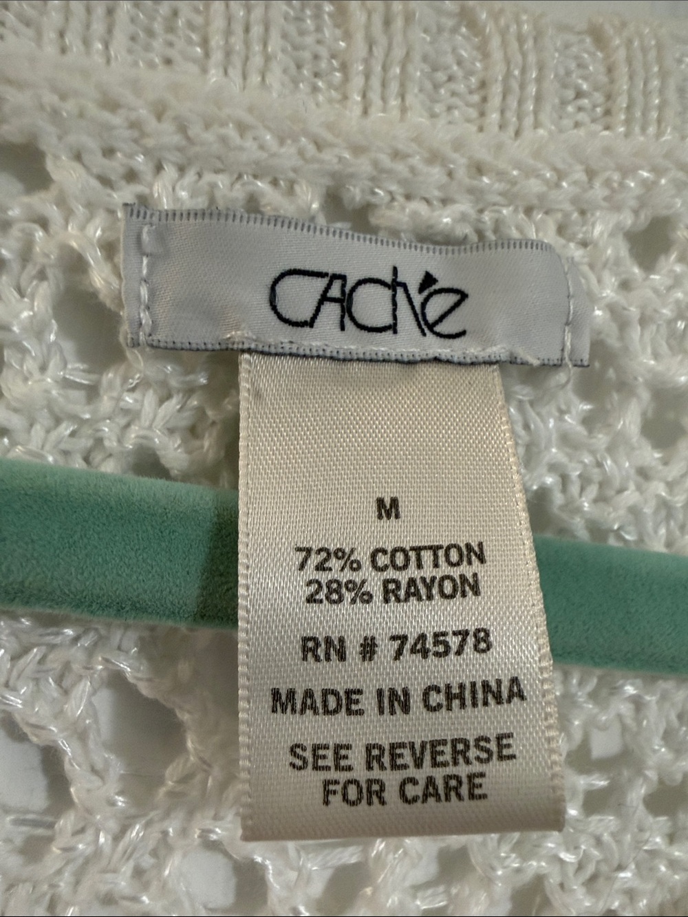 Cache Ivory Crochet Openwork Long-Sleeve Tunic - Picture 6 of 9